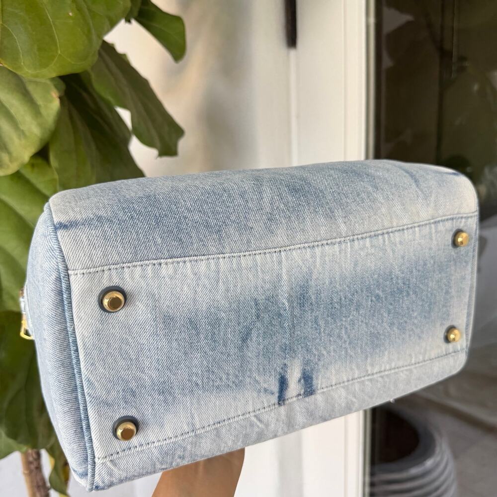 NWT Coach Rowan Large Satchel In Loved Denim CDY75 - Picture 7 of 12
